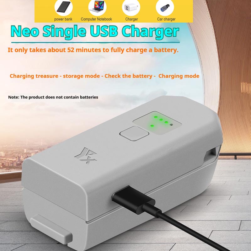 Drone Battery Balance Charger - เครื่องชาร์จแบตเตอรี่ USB แบบสองทิศทางสําหรับ DJI NEO Drone