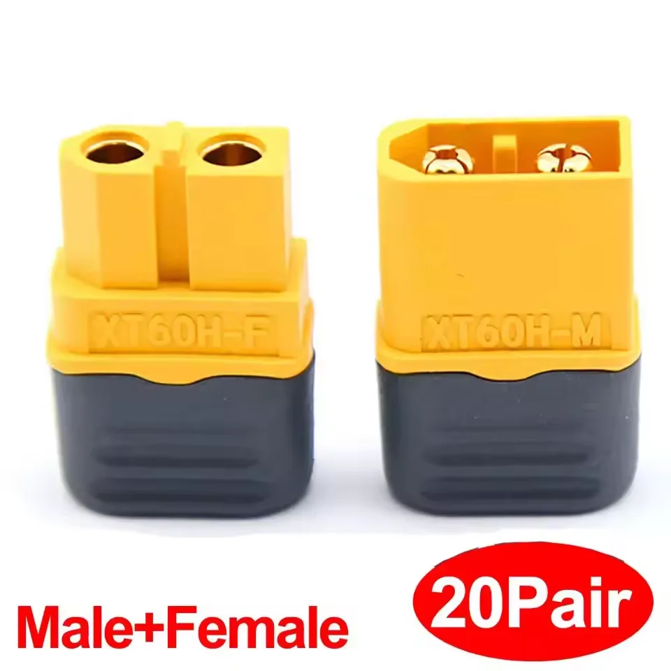 Drone Battery Connector - 5 คู่ ขั้วต่อ XT60H พร้อมปลอกหุ้ม ตัวเมีย/ตัวผู้