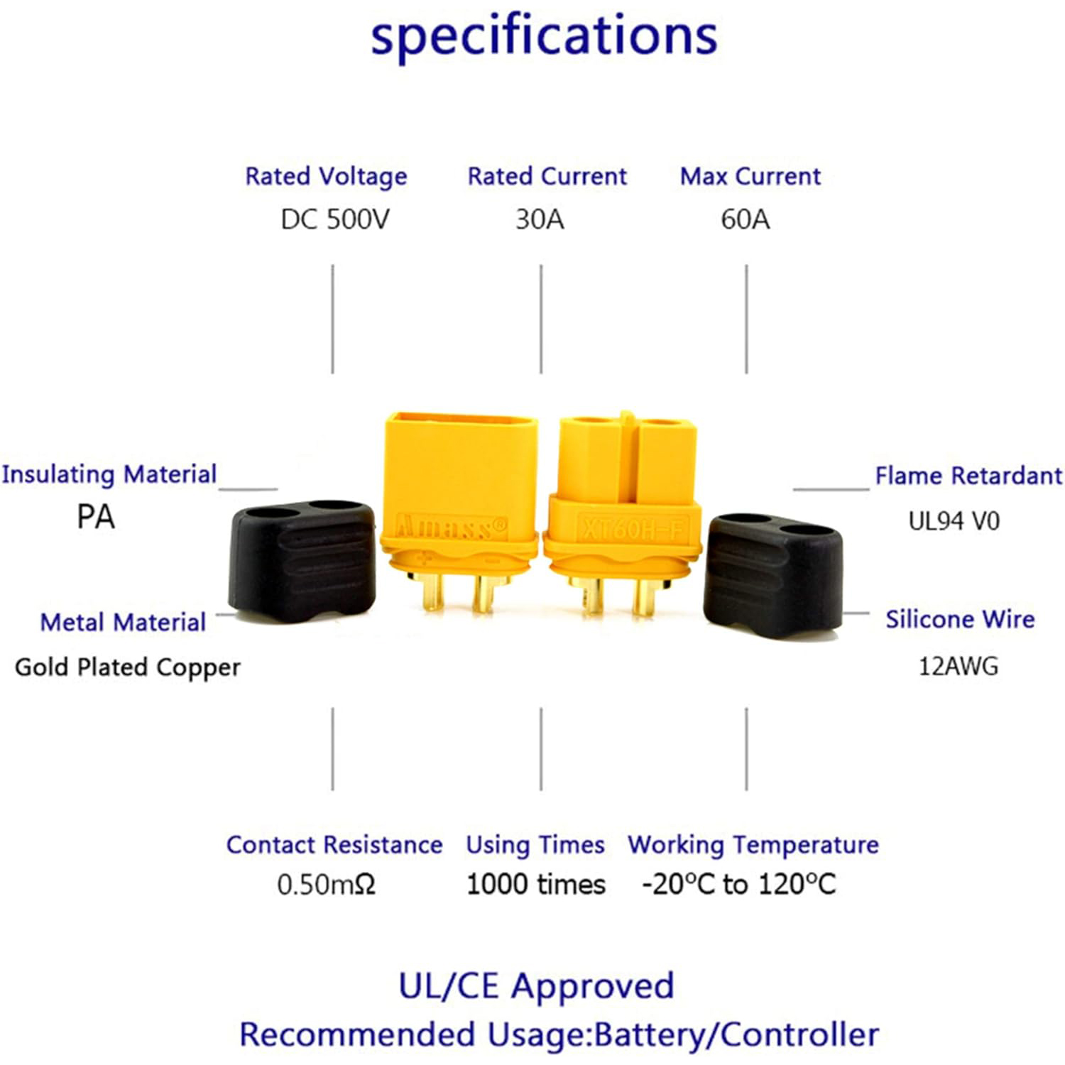 5 คู่ ขั้วต่อ XT60H พร้อมปลอกห - Drone Battery Connector บทวิจารณ์และราคา