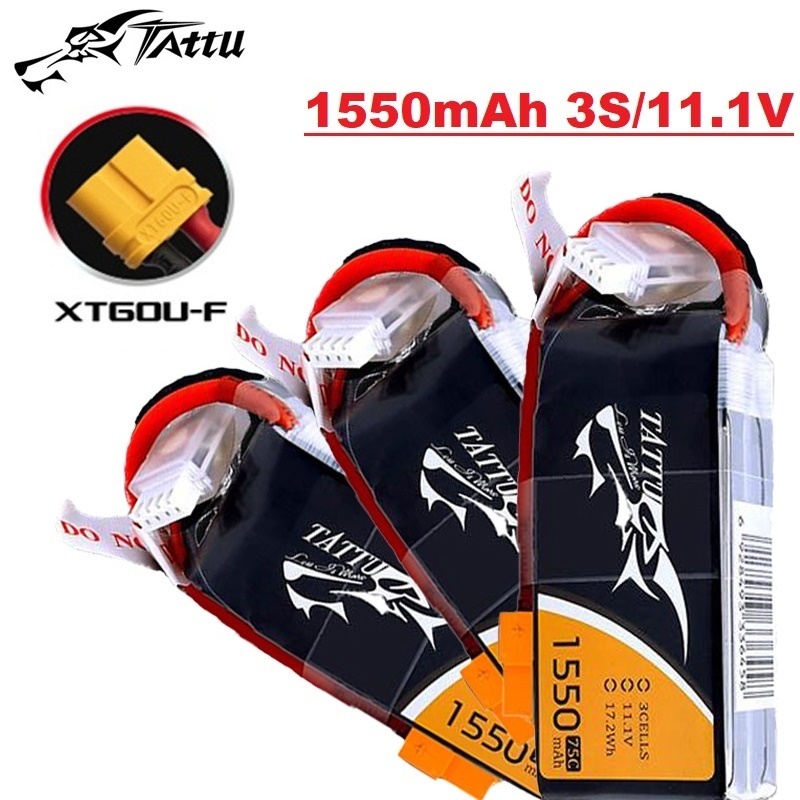 Tattu 3S 11.1V 1550mAh แบตเตอร - Drone Battery Connector บทวิจารณ์และราคา